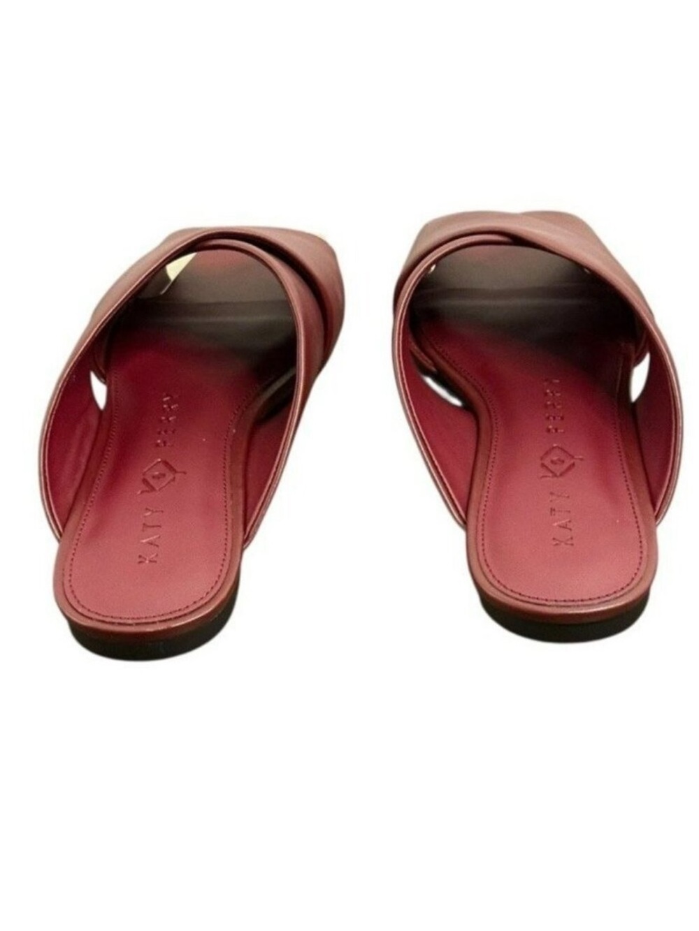 Katy Perry The Checked In Slide Sandal Softy Nappa Cranberry 8.5 NIB - Picture 5 of 7